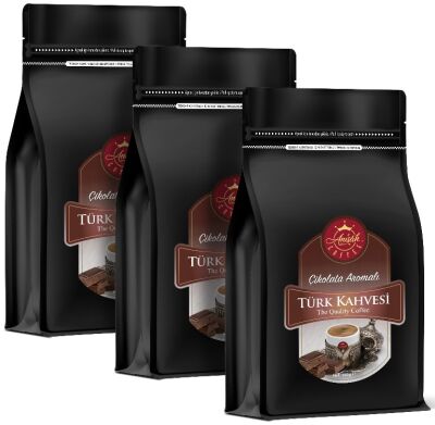 Çikolata Aromalı Türk Kahvesi 3 x 250 Gram - 1